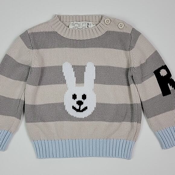 7 For All Mankind Denim Jeans and Lourdes Olaire Infantil Rabbit Sweater 12M - Picture 2 of 16
